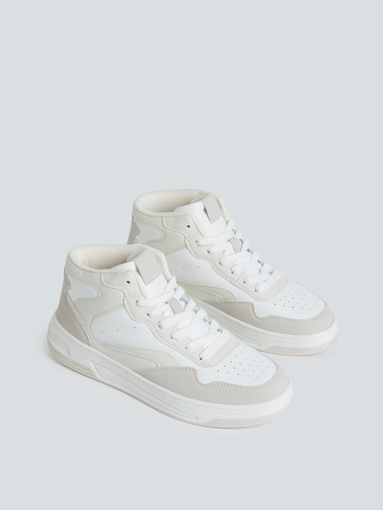 LUNA BLU White Ankle-Length Sneakers